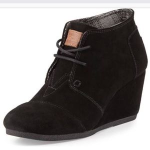 Toms Suede Wedge Booties